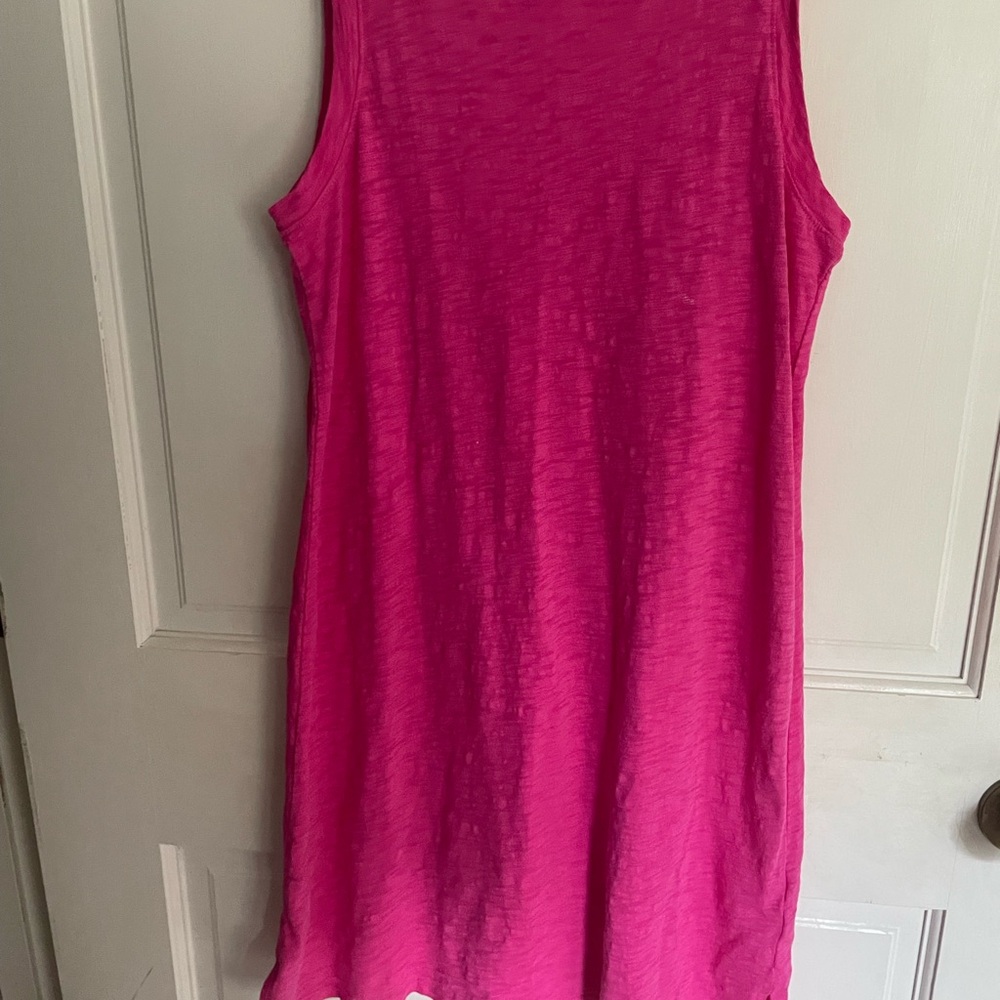 J. Crew Bright Fuchsia Sleeveless Midi Dress